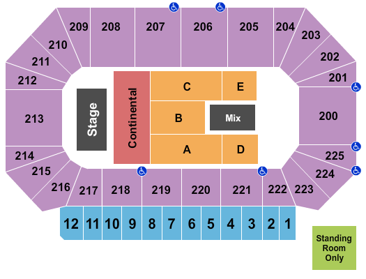 Heartland Events Center Seating Chart: Endstage
