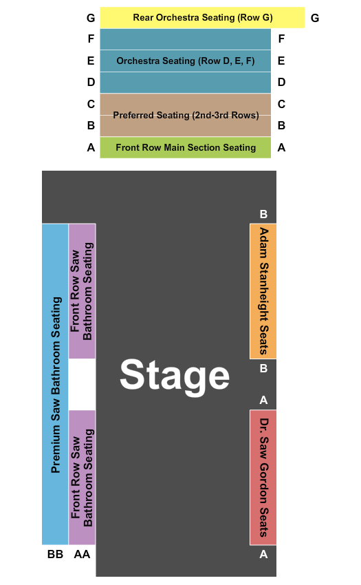 Heath Mainstage At The Den Theatre Seating Chart: SAW