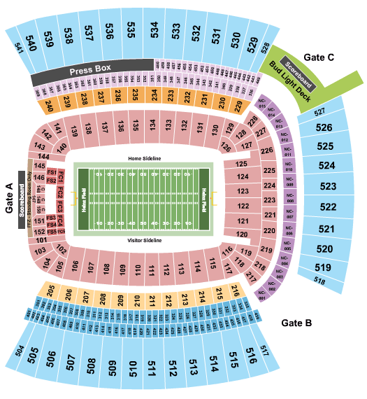 Heinz Field Tickets, 2019 2020 Schedule, Seating Chart Map