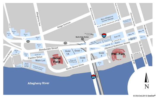 Heinz Field Parking Lots Map