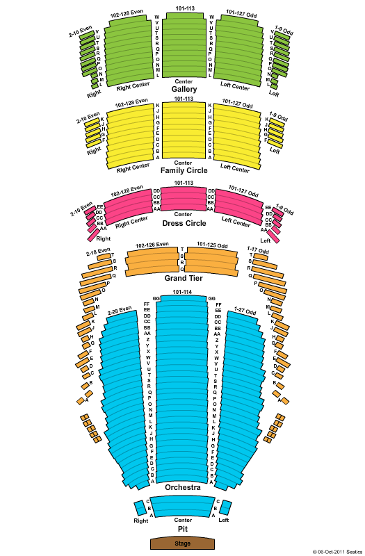Heinz Hall Seating Chart
