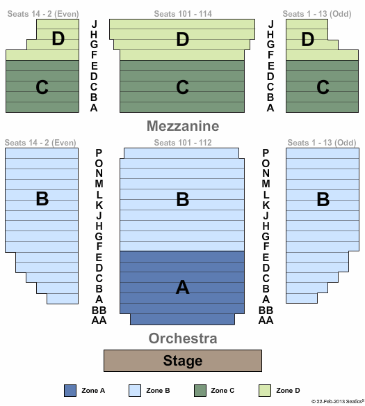 Helen Hayes Theatre Seating Map