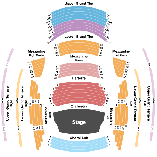 Kenny G. Helzberg Hall - Kauffman Center for the Performing Arts Seating Chart