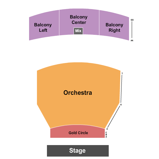 Hemmens Cultural Center Seating Chart: End Stage