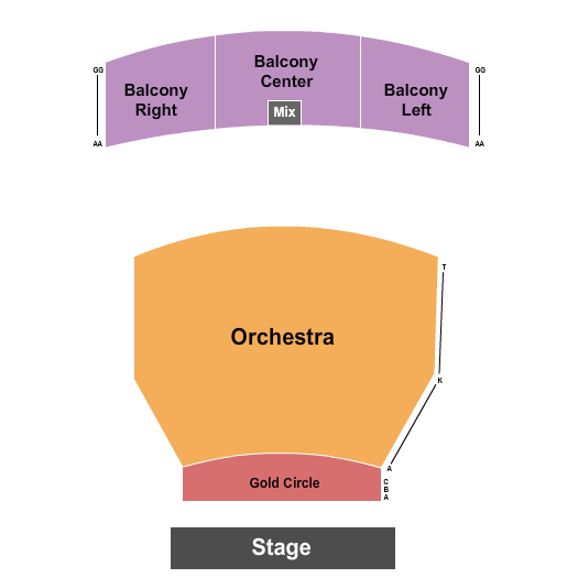 Hemmens Cultural Center Seating Chart: End Stage