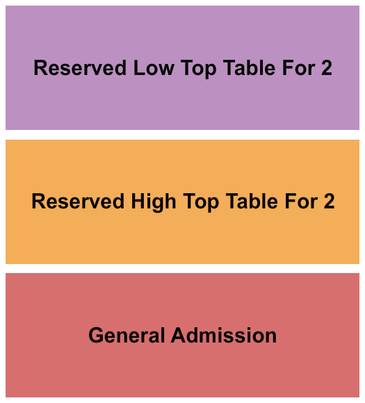 Hendershots Coffee Seating Chart: GA & Tables