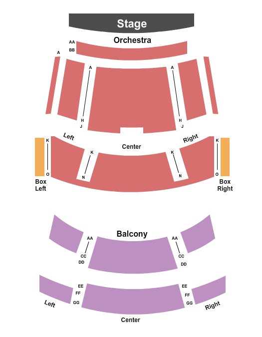 Hendricks Live Seating Chart: End Stage