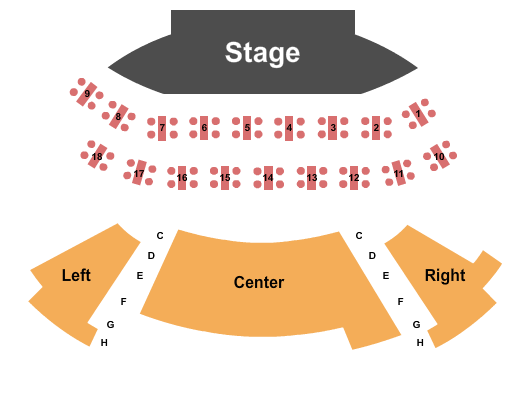 Dudley Riggs Theatre Seating Chart: End Stage