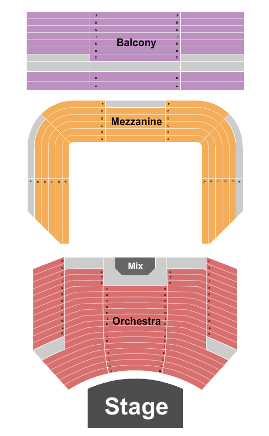Henry J. Kaiser Center for the Arts Seating Chart: Endstage