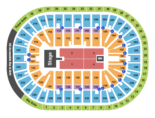 Heritage Bank Center Seating Chart: 85 South