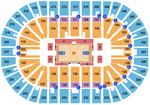 Heritage Bank Center Seating Chart: Basketball - College