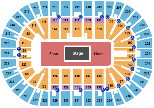 Heritage Bank Center Seating Chart: Center Stage 2