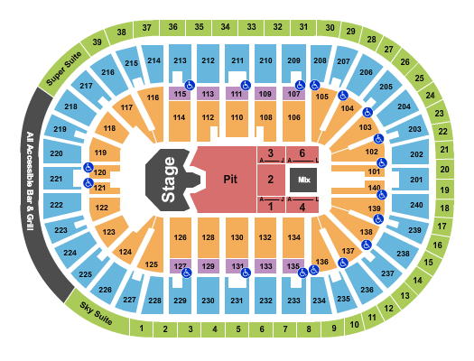 Heritage Bank Center Seating Chart: Ghost
