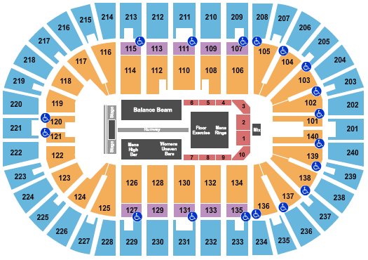 Heritage Bank Center Seating Chart: Gold Over America