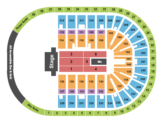 Heritage Bank Center Seating Chart: TSO