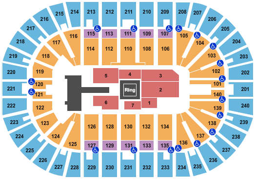 Heritage Bank Center Seating Chart: Wrestling 2