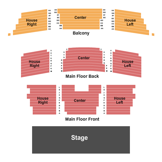 Heritage Center Theater Seating Chart: Endstage