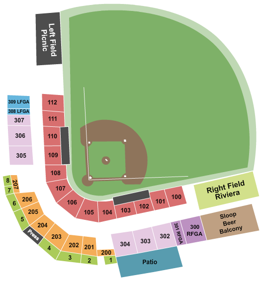 Heritage Financial Park Seating Chart