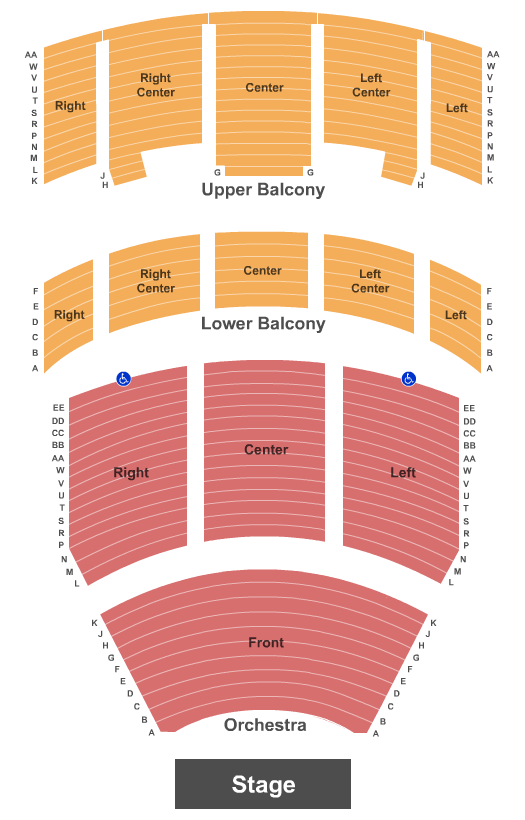 Heritage Theatre At Dow Event Center Seating Chart