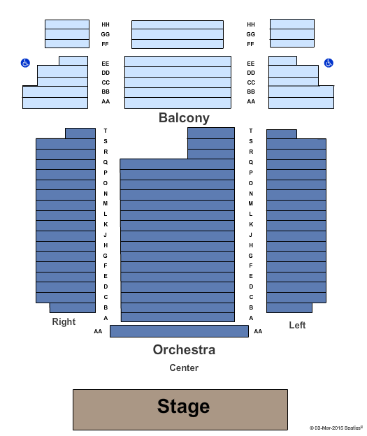 Heritage Theatre Seating Chart
