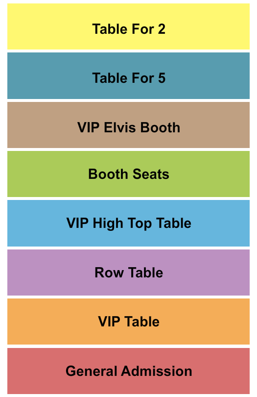 Hernando's Hide-A-Way Seating Chart: GA/Table/Booth
