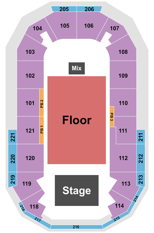 Hero Arena At Mountain America Center Seating Chart: Hairball