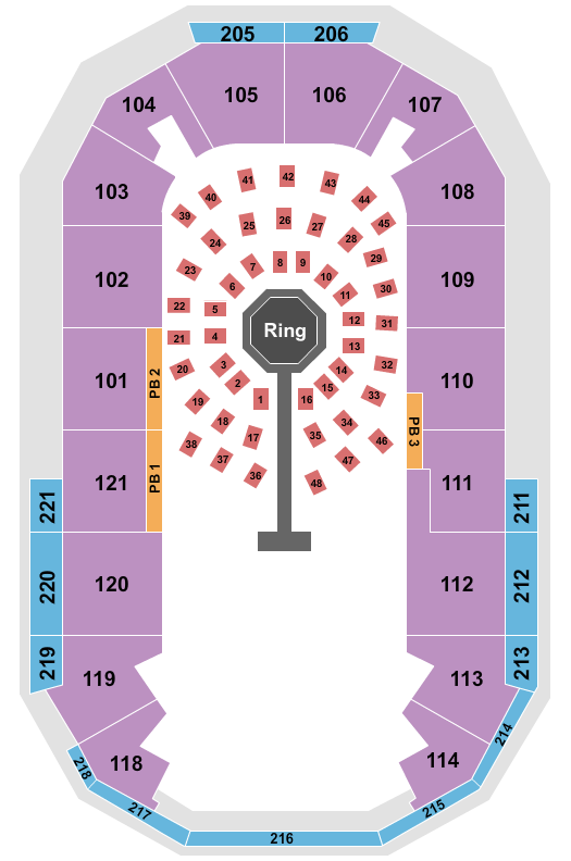 Hero Arena At Mountain America Center Seating Chart: MMA