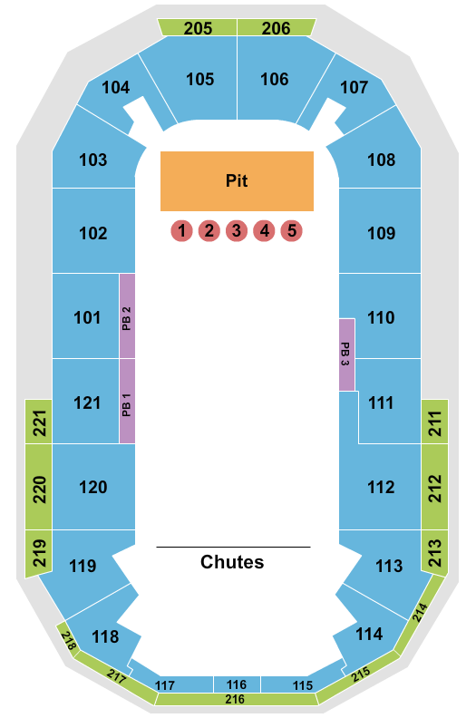 Hero Arena At Mountain America Center Seating Chart: Performance Area