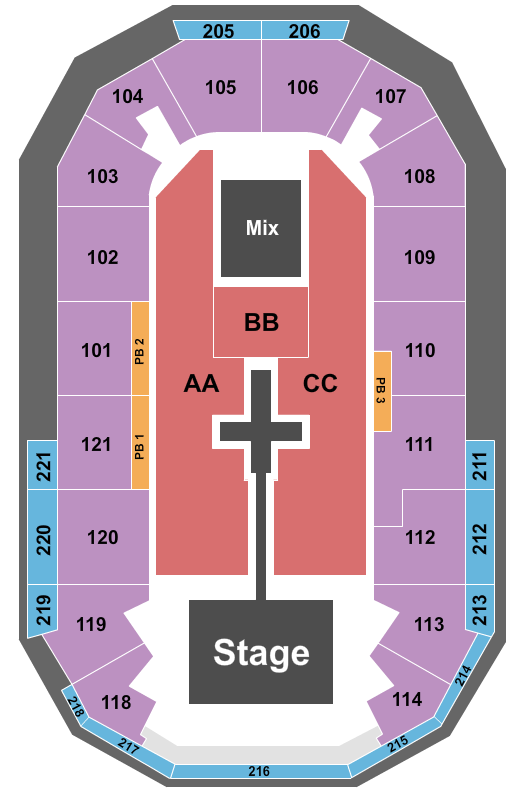 Hero Arena At Mountain America Center Seating Chart: TobyMac
