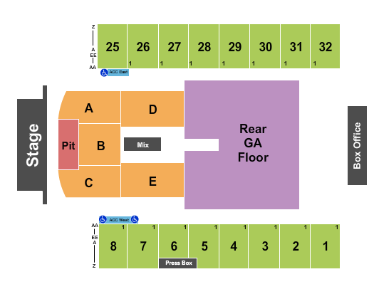 Hersheypark Stadium Seating Chart: Endstage Pit 3