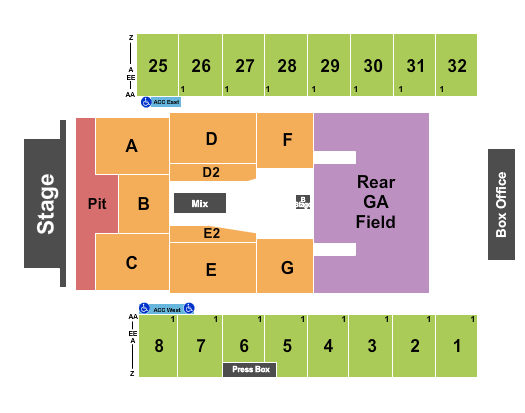 Hersheypark Stadium Seating Chart: Mumford & Sons