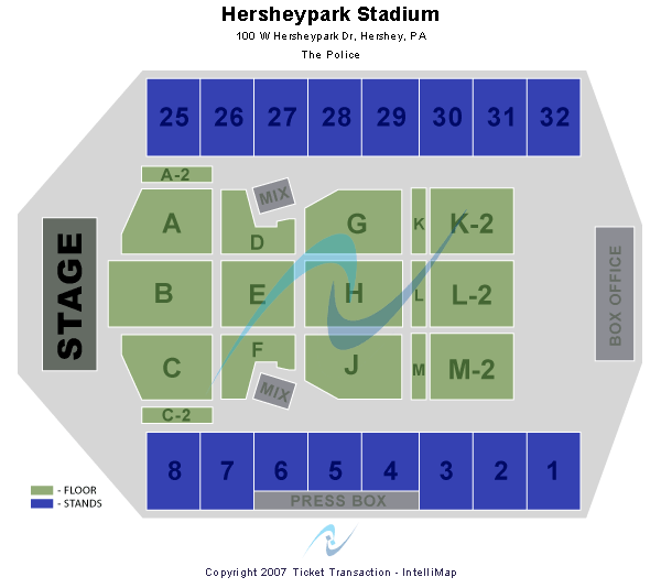 Hersheypark Stadium Virtual Seating Chart