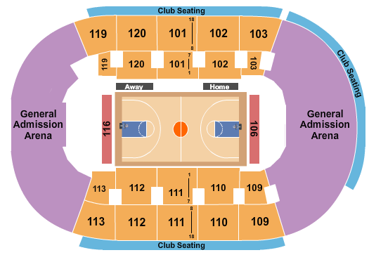 Hertz Arena Seating Chart: Basketball 2