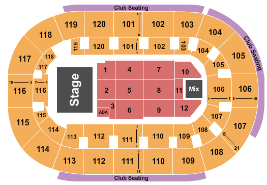 Hertz Arena Seating Chart: Endstage 3
