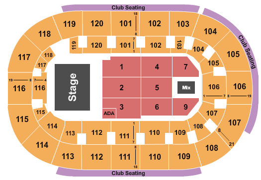 Hertz Arena Seating Chart: Endstage 4