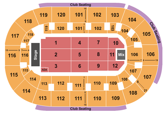 Hertz Arena Seating Chart: Endstage 5