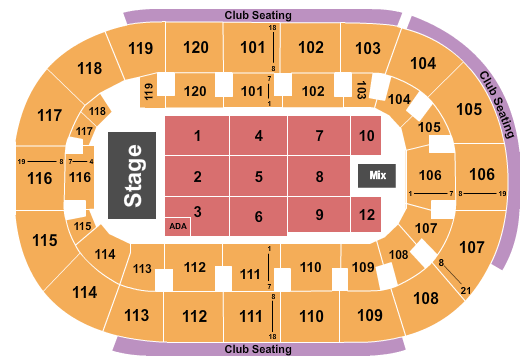 Hertz Arena Seating Chart: Endstage 6