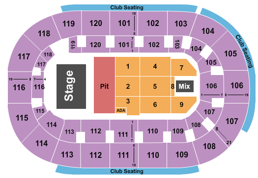 Hertz Arena Seating Chart: Endstage Pit