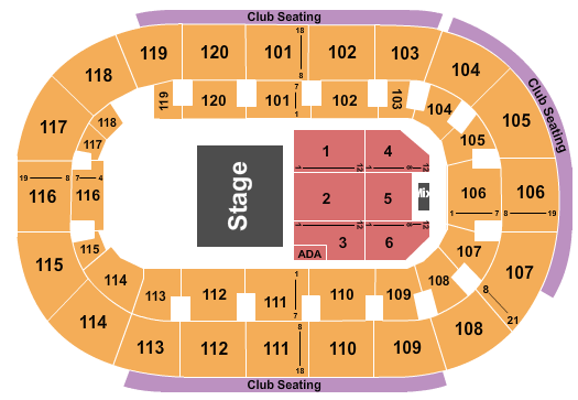 Hertz Arena Seating Chart: Half House
