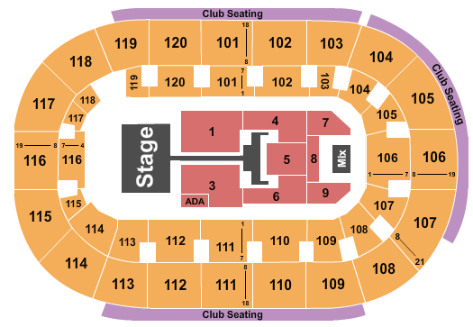 Hertz Arena Seating Chart: TobyMac