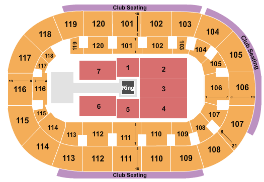 Hertz Arena Seating Chart: WWE