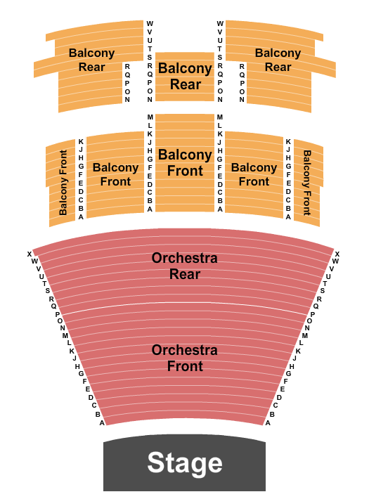 Heymann Performing Arts Center Seating Chart: End Stage 2