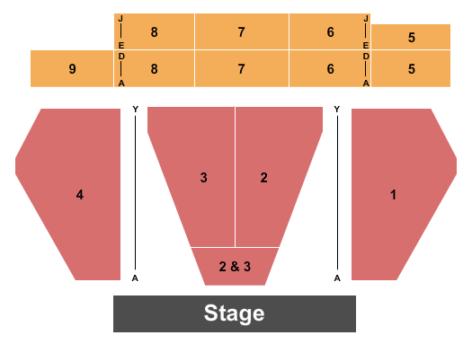 High Fine Arts Center at Lancaster Mennonite School Seating Chart: Endstage