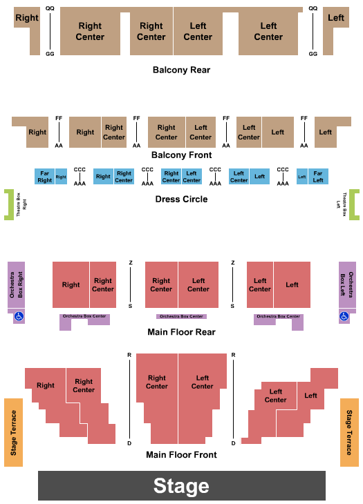 Hilbert Circle Theatre Seating Chart: Endstage 2