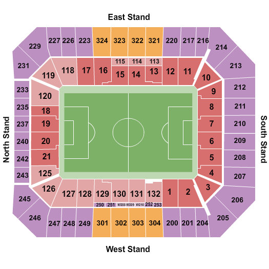Hill Dickinson Stadium Seating Chart: Soccer