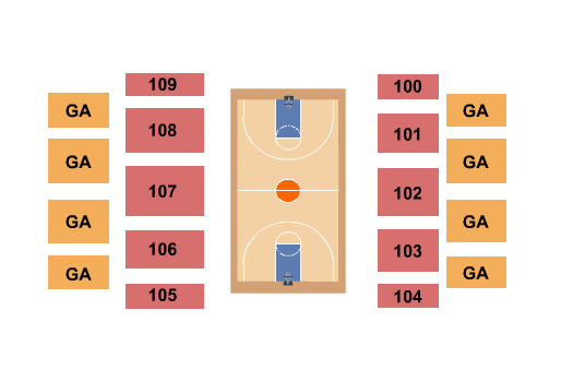 Hilliard Gates Sports Center Seating Chart: Basketball