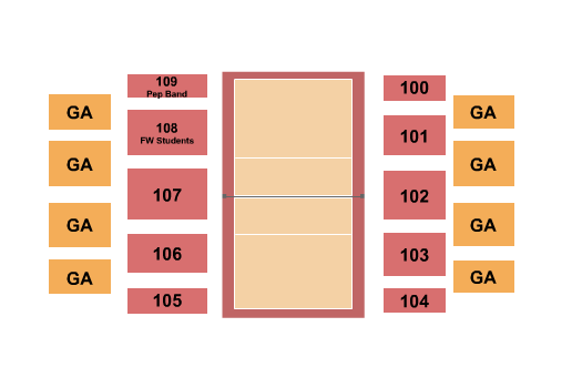 Hilliard Gates Sports Center Seating Chart: Volleyball