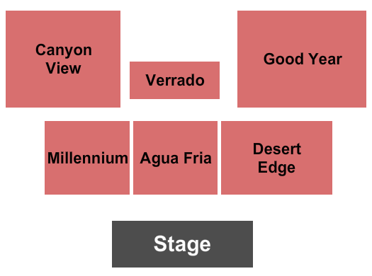 Hilltop Theatre and Concert Hall Seating Chart: Endstage