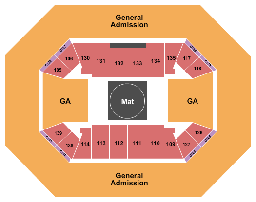 Hilton Coliseum Seating Chart: Wrestling