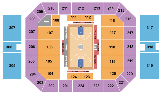 Hinkle Fieldhouse Seating Chart: Basketball